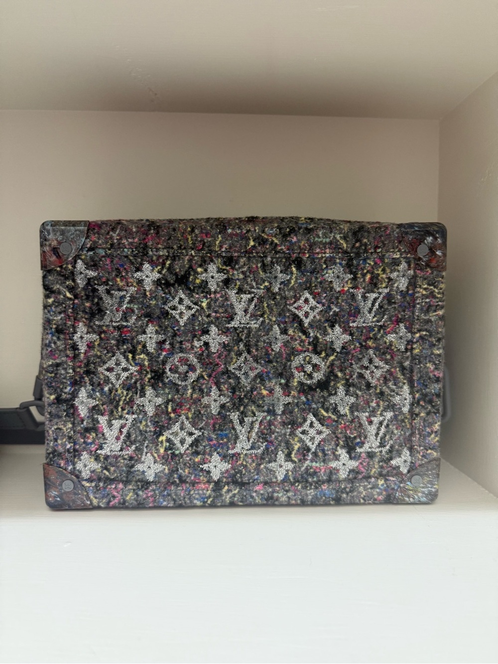 Louis Vuitton grey felt limited Multicolor trunk